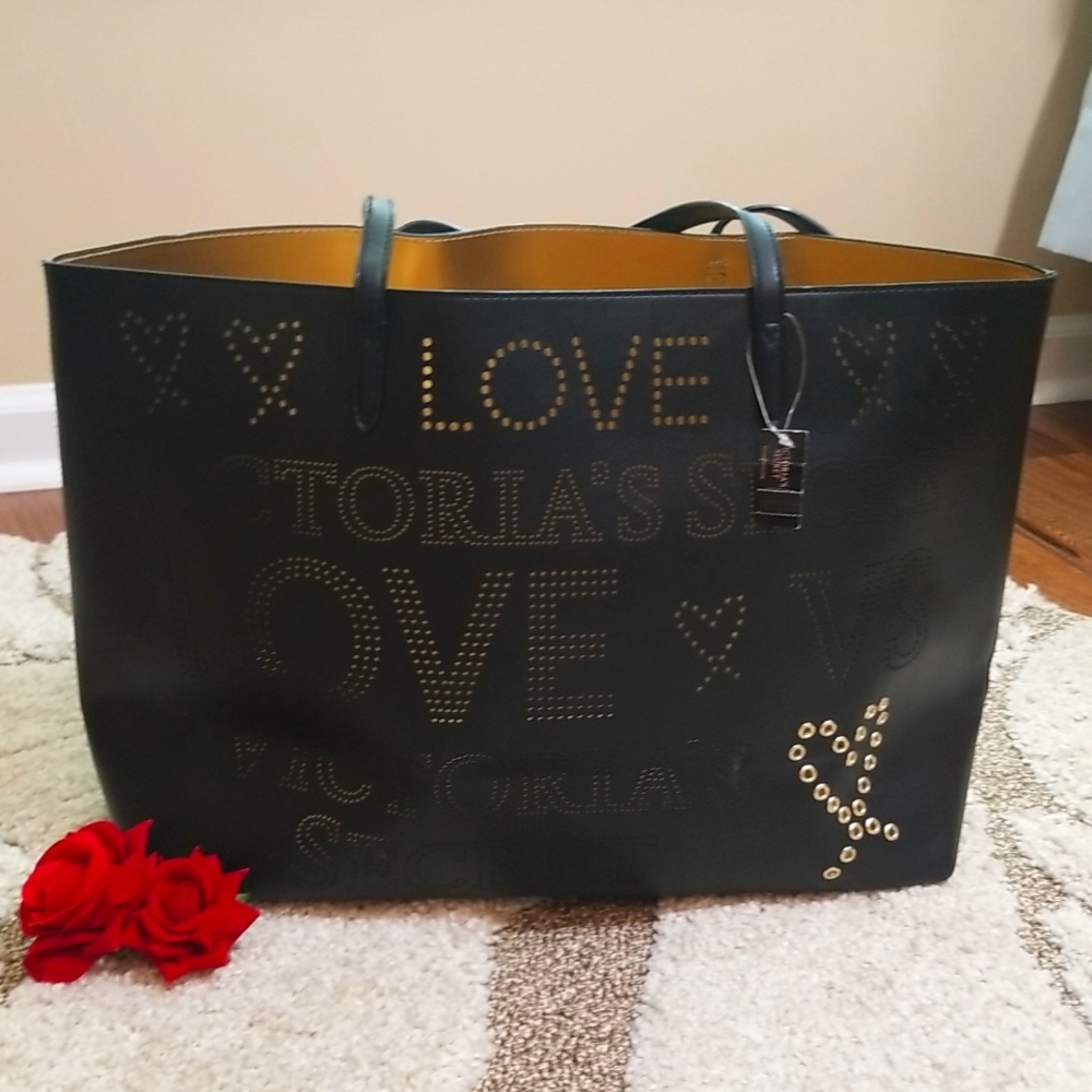 NWT VS black large tote bag.
